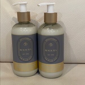 Bath and Body Works Black Tea Bundle of 2 Full Size Body Lotion NIB